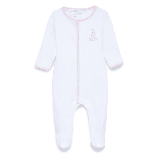 Silly Goose Smocked Footie - Pink