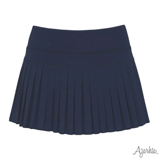 Mini Pleated Skort- Solid Navy