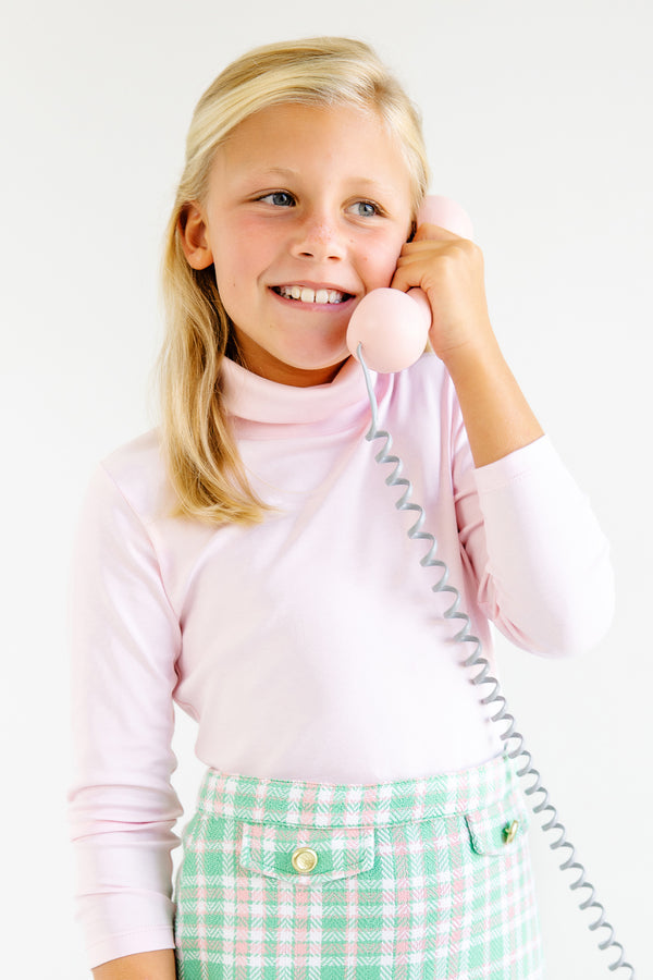 Tatum's Turtleneck- Onesie- Neck Snaps- Palm Beach Pink