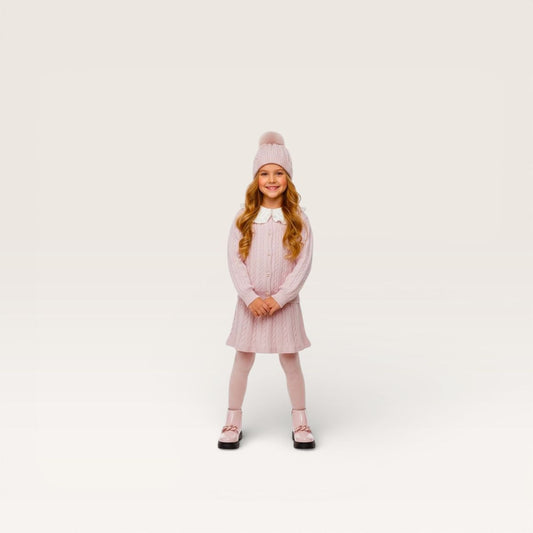 Cable Toboggan Hat With Pom