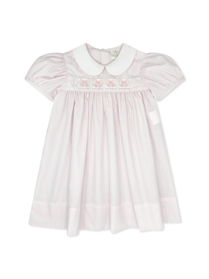 Windowpane Dress with Tabs