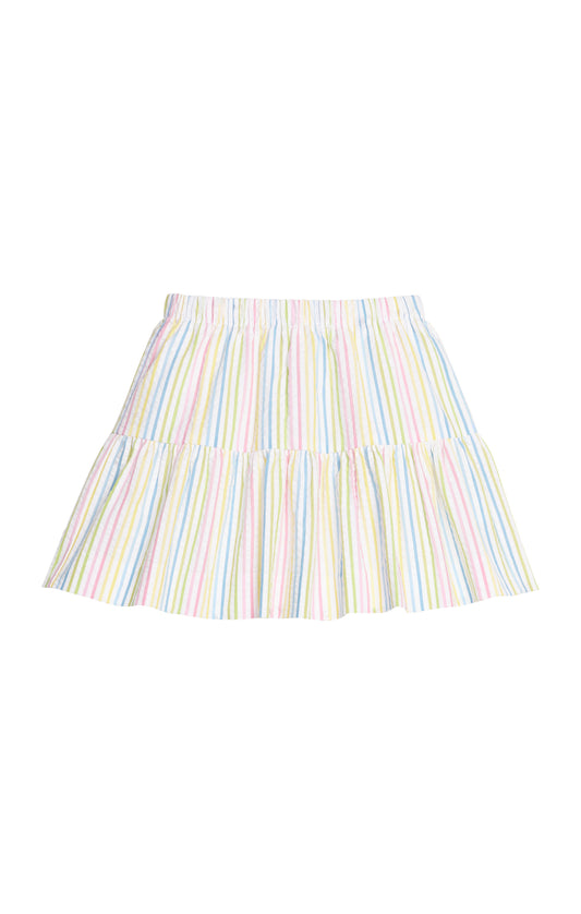 Jillian Skirt - Rainbow Stripe Seersucker