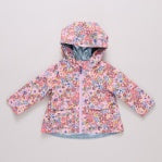 Rafa Reversible Raincoat, Burgundy Floral