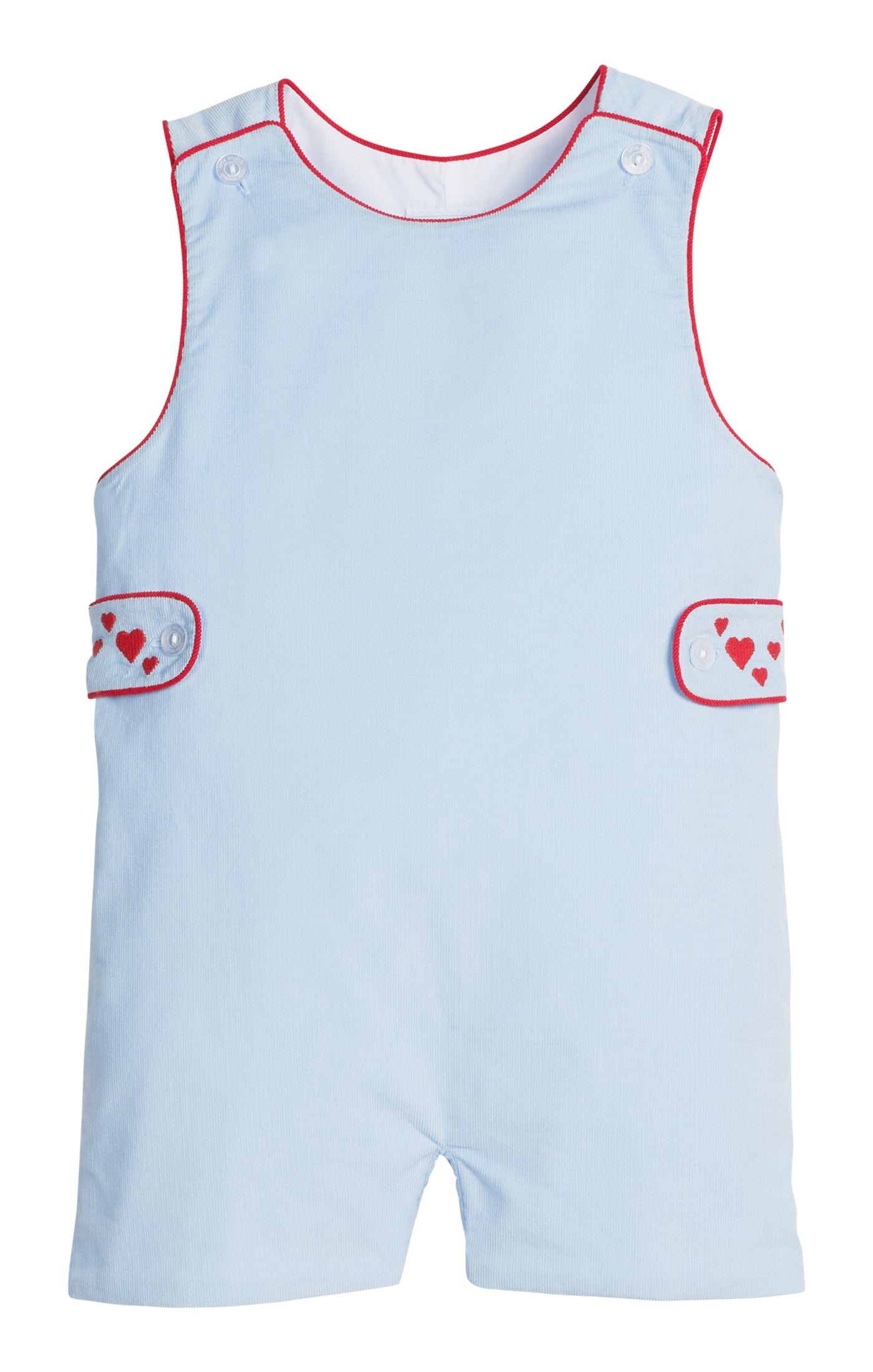 Reversible Button Tab John John - Blue Hearts