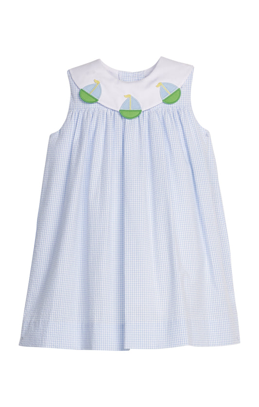 Bib Dress-Sailboats