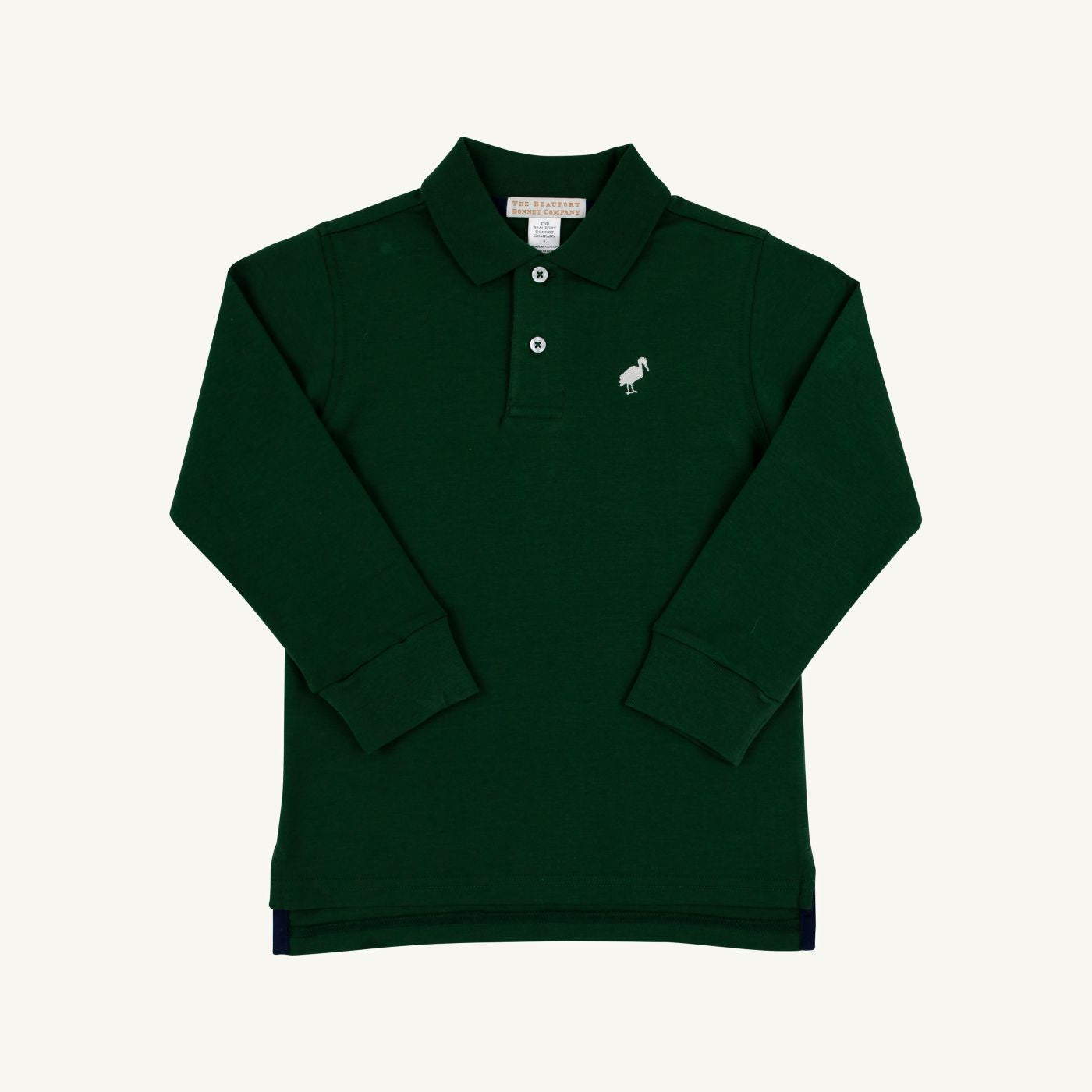 Prim & Proper Polo - Grier Green with Palmetto Pearl Stork