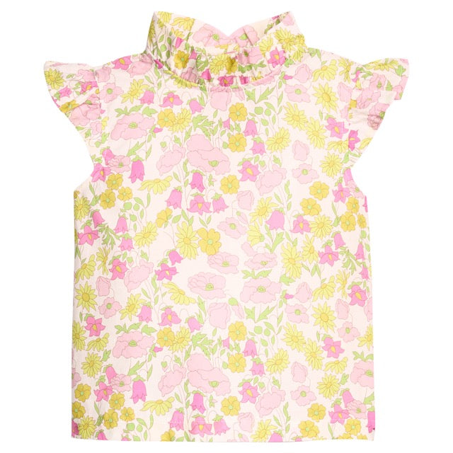 Angel Sleeve Tinsley Top - Bedford Buttercup
