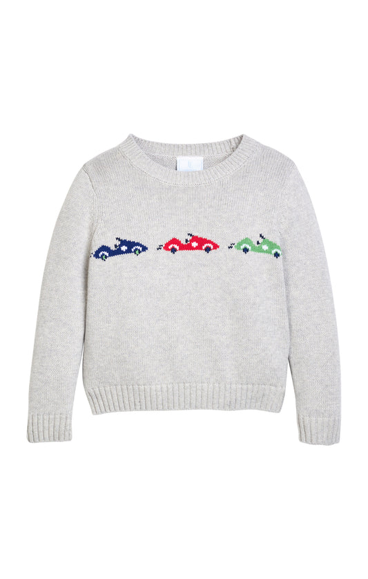Intarsia Sweater- Race Car