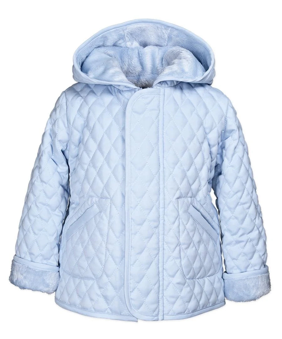 Hooded Barn Jacket- Light Blue