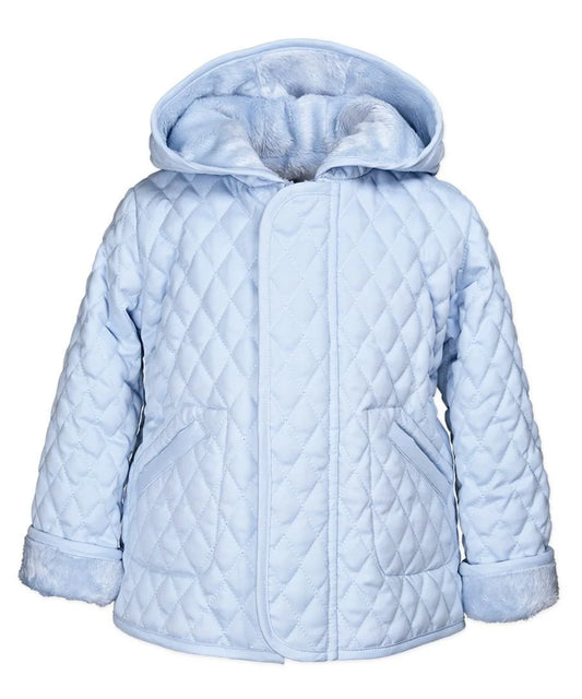 Hooded Barn Jacket- Light Blue