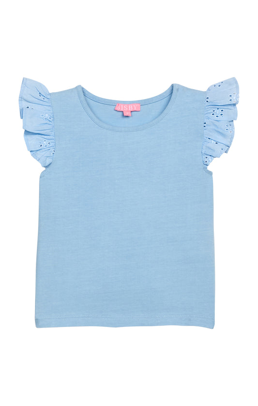 Eyelet Tank - Light Blue