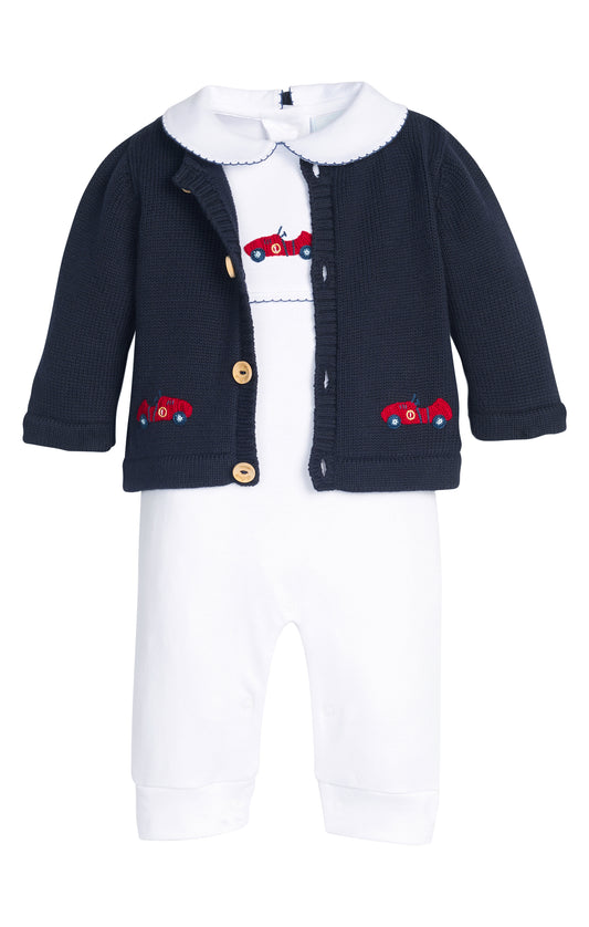 Crochet Cardigan- Race Cars