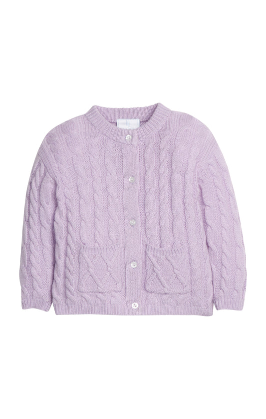 Classic Cashmere Blend Cardigan - Lavender