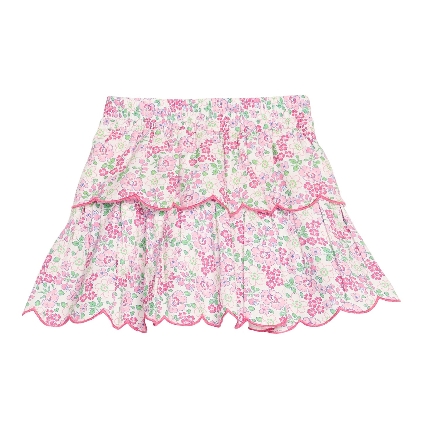 Two Tiered Skort - Pink Bloomsbury Blossoms