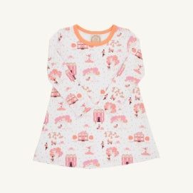Long Sleeve Polly Play Dress- Heavy Weight- Fall on Fincastle Rd/Seashore Sherbert