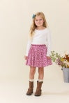 Gianna Skirt- Burgundy Climbing Floral