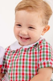 Brentley Bubble- Richmond Red and Kiawah Kelly Green Gingham