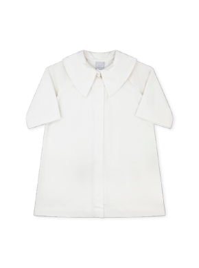 Audrey Car Coat- Winter White Velvet
