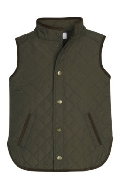 Classic Quilted Vest- Olive