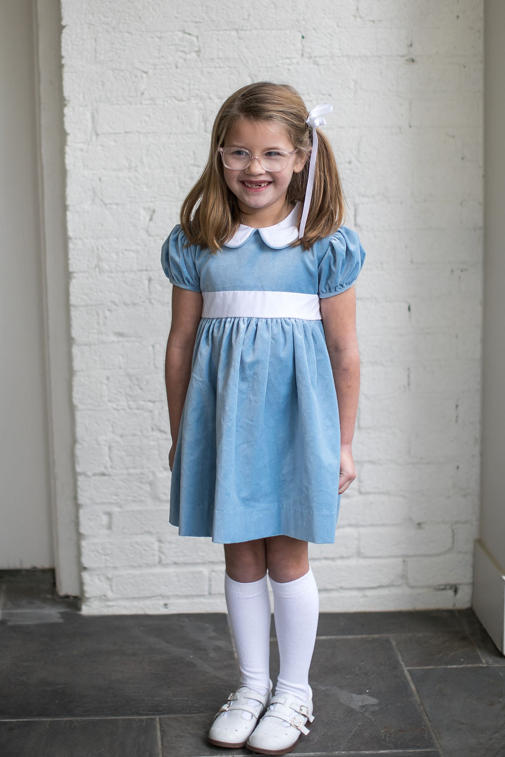Elenor Dress- Beaufort Blue Velvet