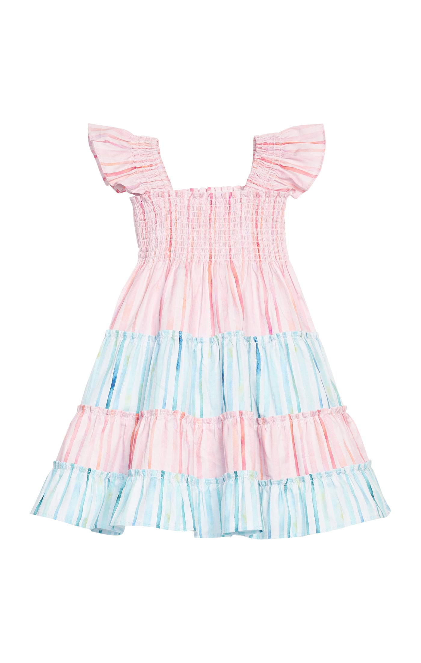 Twirl Dress - Watercolor Multi Stripe