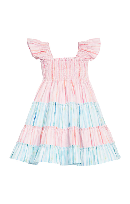 Twirl Dress - Watercolor Multi Stripe