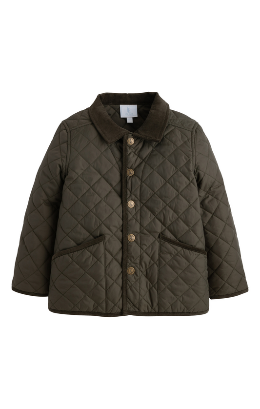 Classic Quilted Jacket- Olive