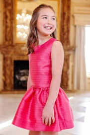Grandccasion McPrimm Party Skirt- Raleigh Raspberry Metallic Stripe