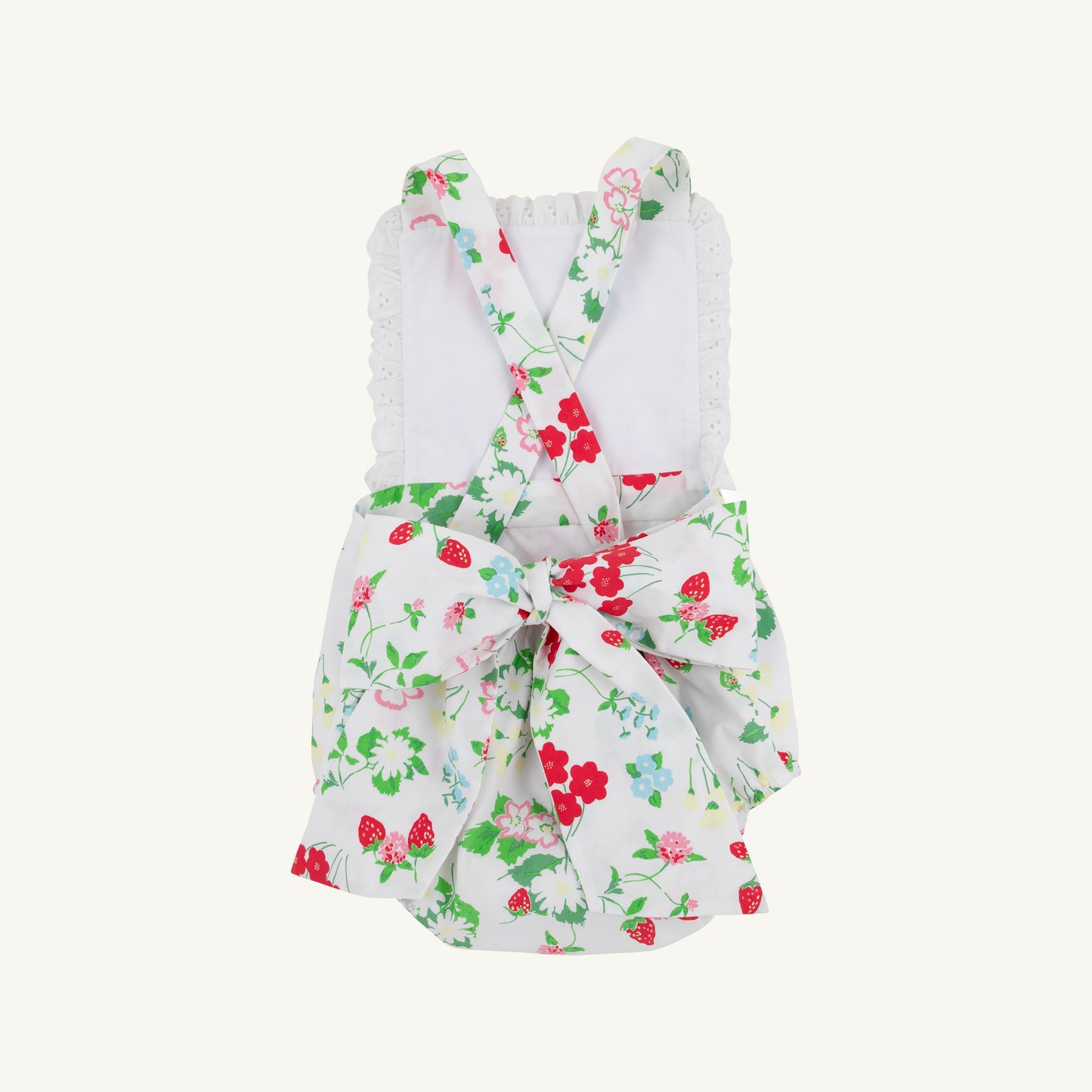 Sally Sunsuit- Berry Sweet/Worth Ave White