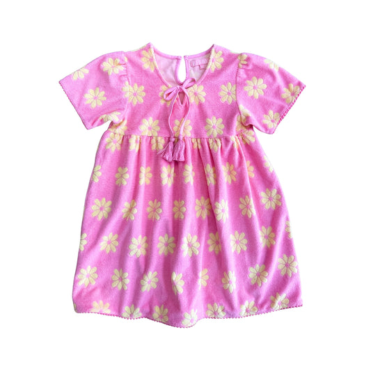 Riviera Dress - Pink Floral Terry