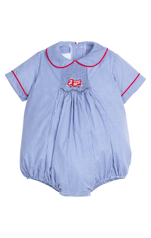 Chest Smocked Bubble- Fire Truck